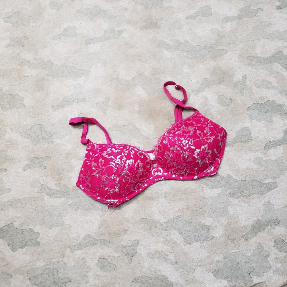 Victoria's Secret Bra Womens 32B Pink Dream Angels Wired Lace Padded